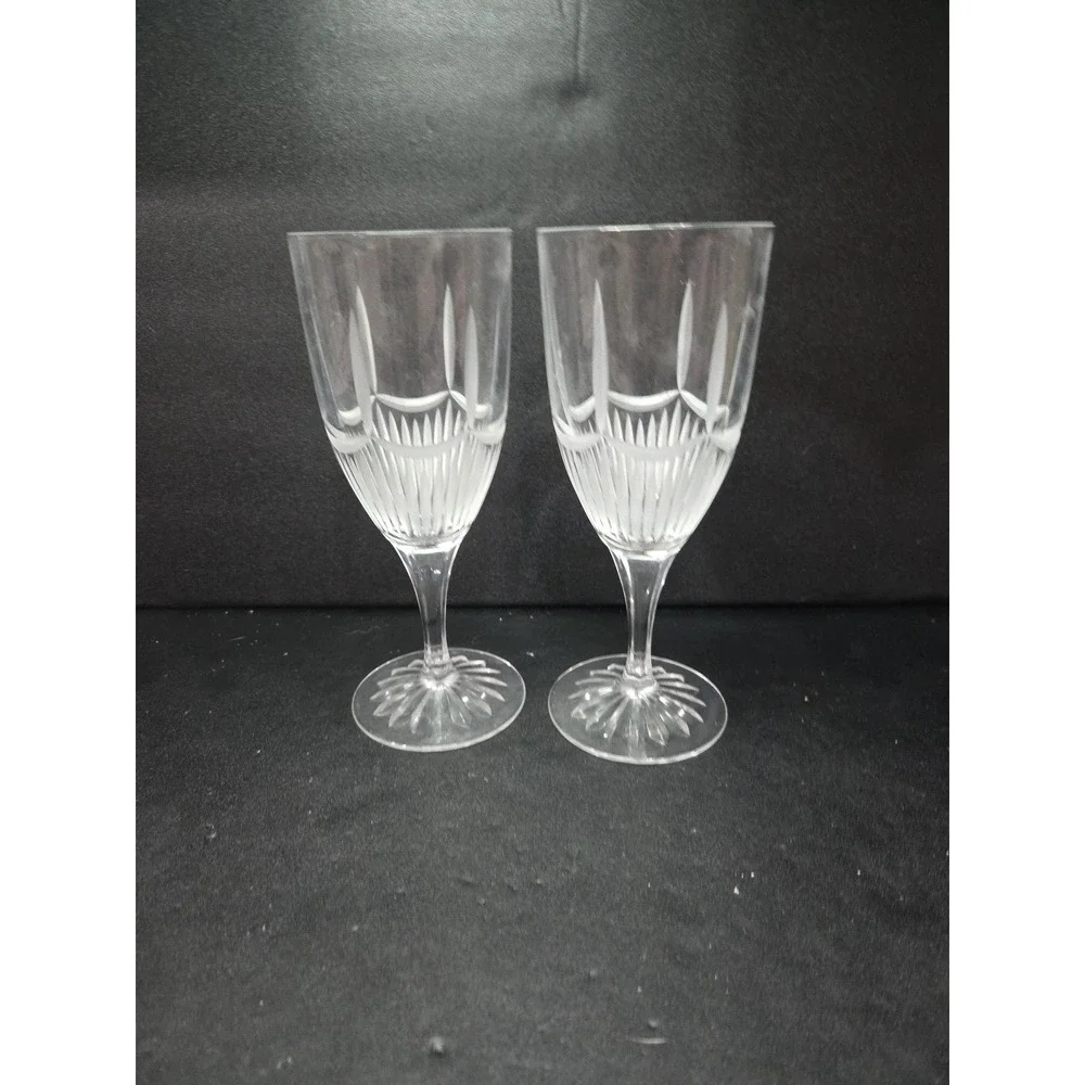 Cristal J.G. Durand Radiance Glasses, Set of 2, Frosted Iced‎ Beverage Glasses